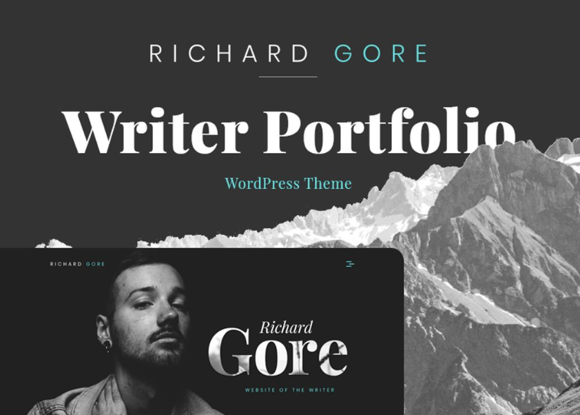 Richard Gore - Writer Portfolio Elementor WordPress Theme