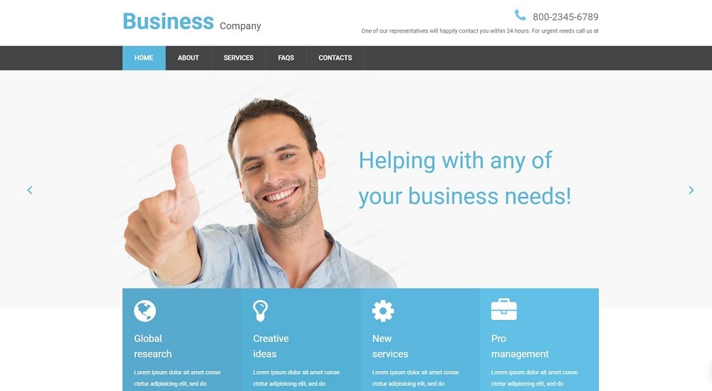 Free Business Responsive Website Template Website Template