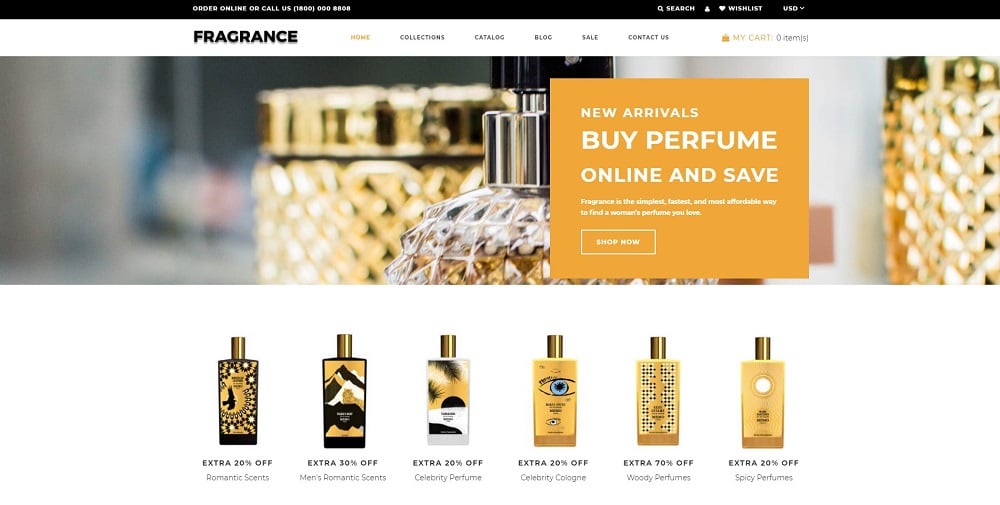 Fragrance - Thème Shopify élégant pour boutique en ligne