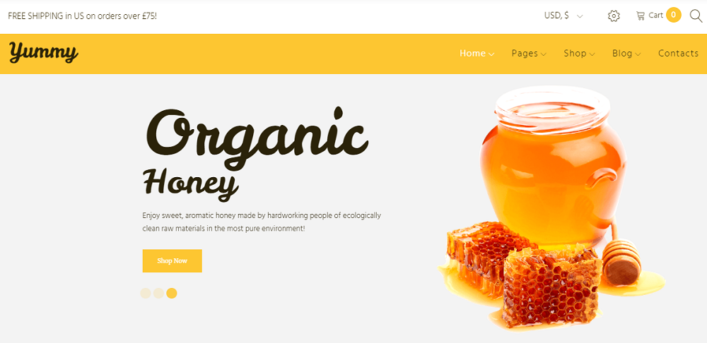 Yummy - Honey Store WooCommerce Theme