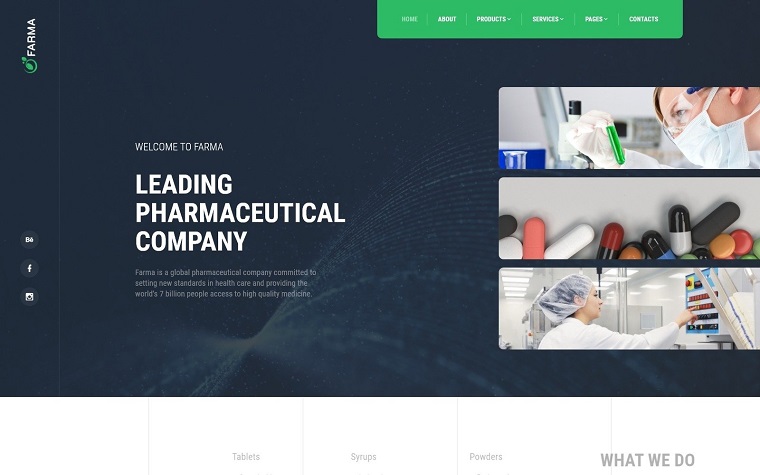 Farma - Pharmacy Multipage Clean Bootstrap HTML Website Template.