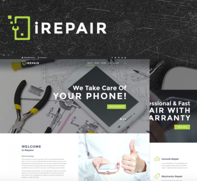 iRepair - Electronics Repair WordPress Theme