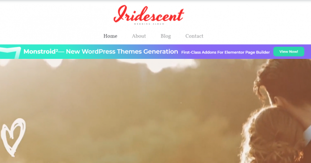 Iridescent - Wedding Album Free WordPress Theme