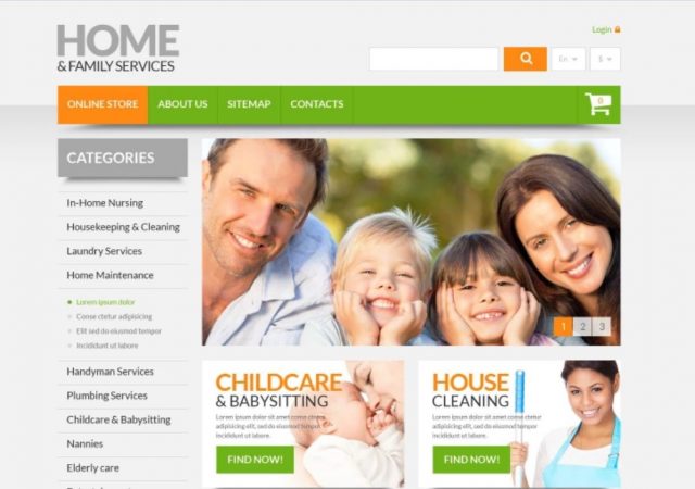 Home & Family Services PrestaShop Theme