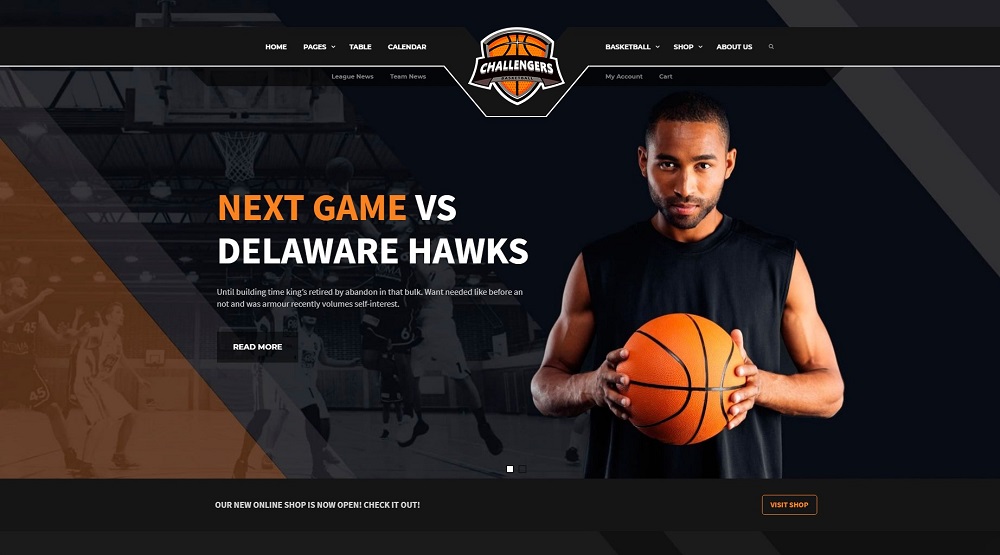 Challengers - Soccer and Basketball Club Sports WordPress Theme