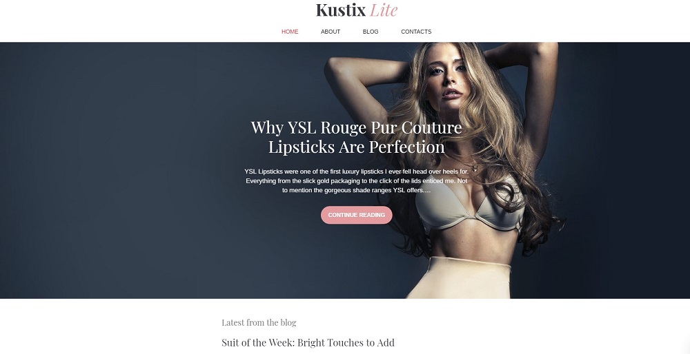 Kustrix Lite - Free Feminine WordPress Theme