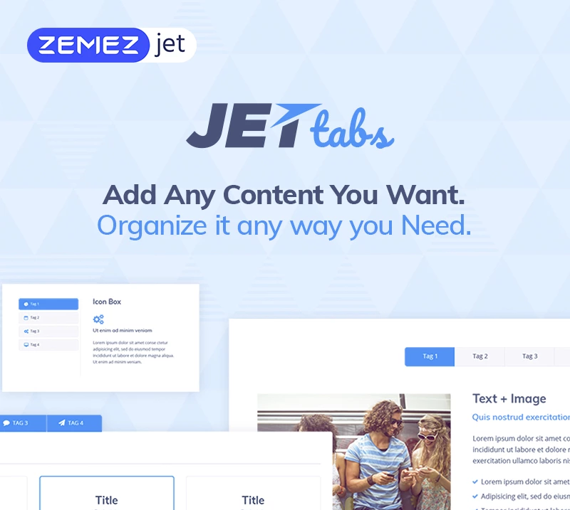 JetTabs - Tabs and Accordions for Elementor Page Builder WordPress Plugin