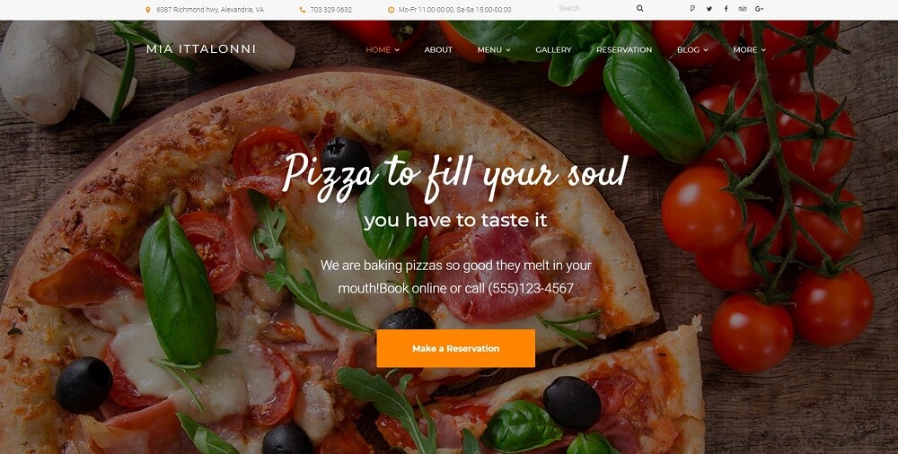 Restaurant And Food Delivery Stylish WordPress Template