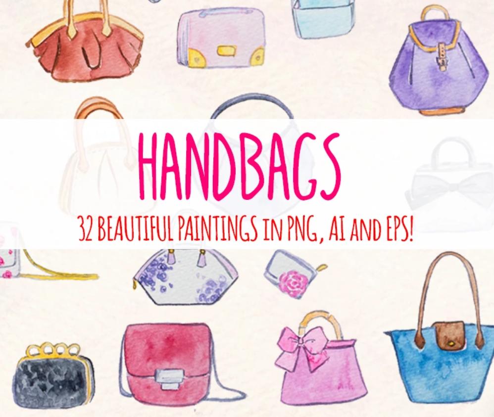 32 Handbags and Purses Illustration