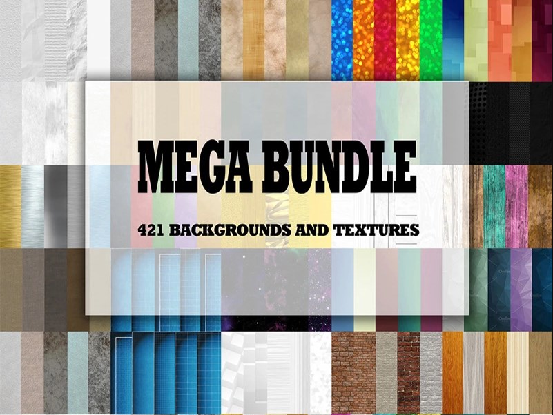 421 Backgrounds and Textures Bundle Illustration