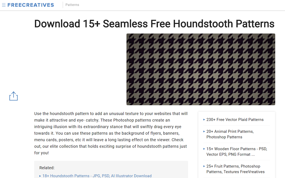 freecreatives houndstooth pattern
