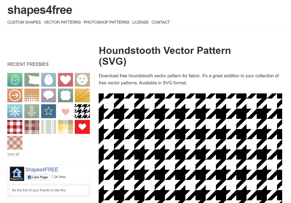 shapes4free houndstooth pattern