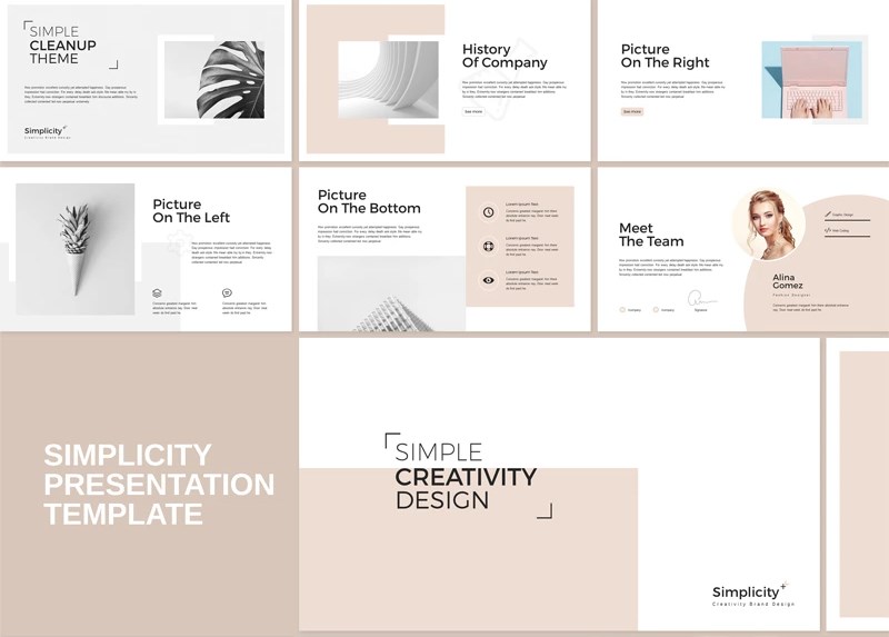 Simplicity - Stylist Presentation PowerPoint Template