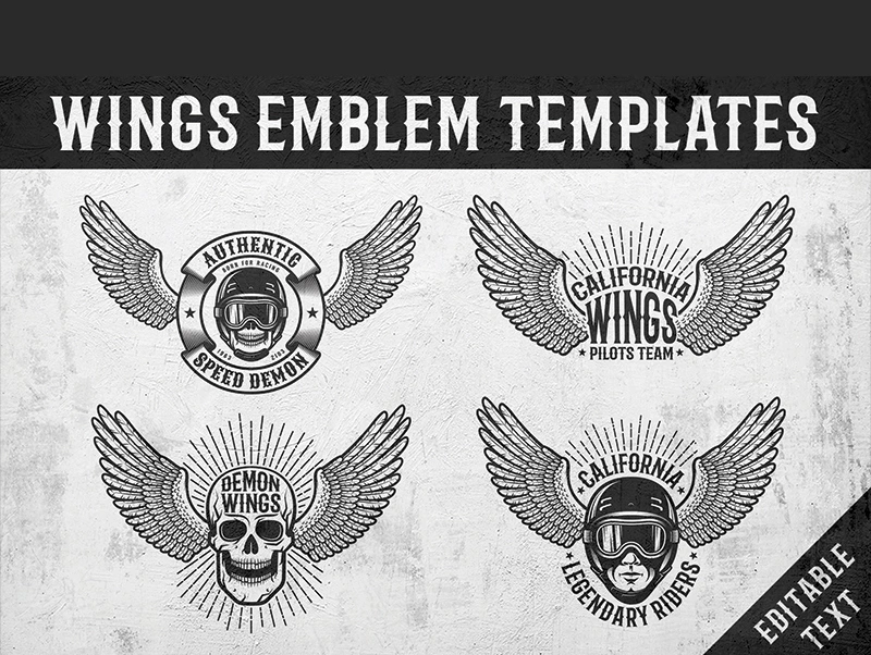Wings Emblem Illustration