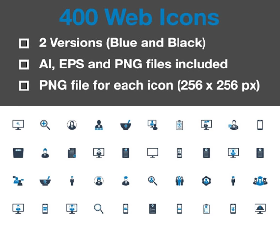 Premium II 400 Universal Web Iconset Template