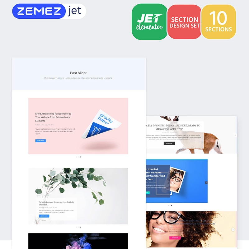 Blogster - Posts Jet Sections Elementor Template