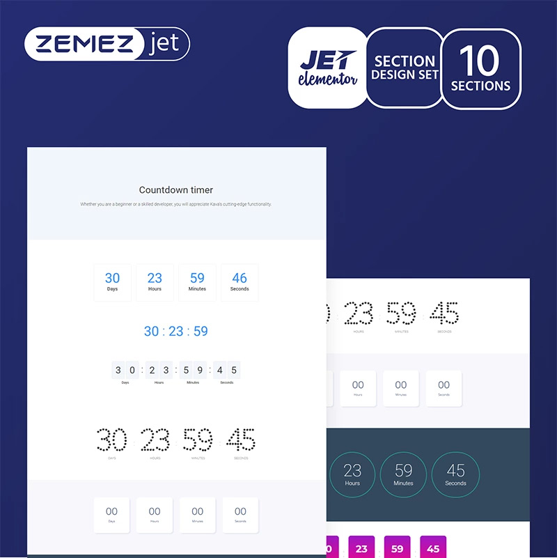 Clokerum - Countdown Timer Jet Sections Elementor Template