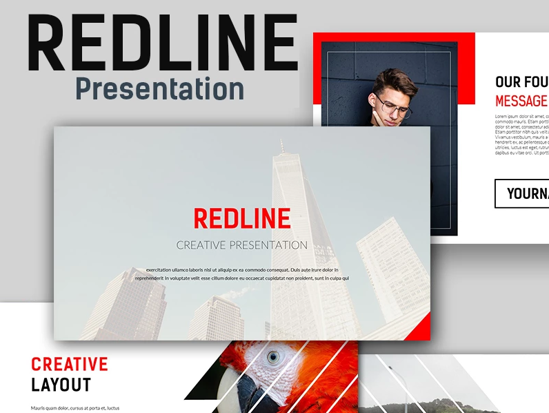 Redline Creative PowerPoint Template