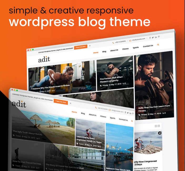 Adit - Blogging WP Theme