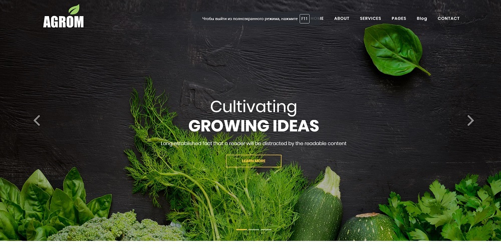 Agrom - Organic & Agriculture Food WordPress Theme