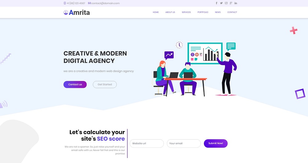 Amrita Multipurpose Business WordPress Theme