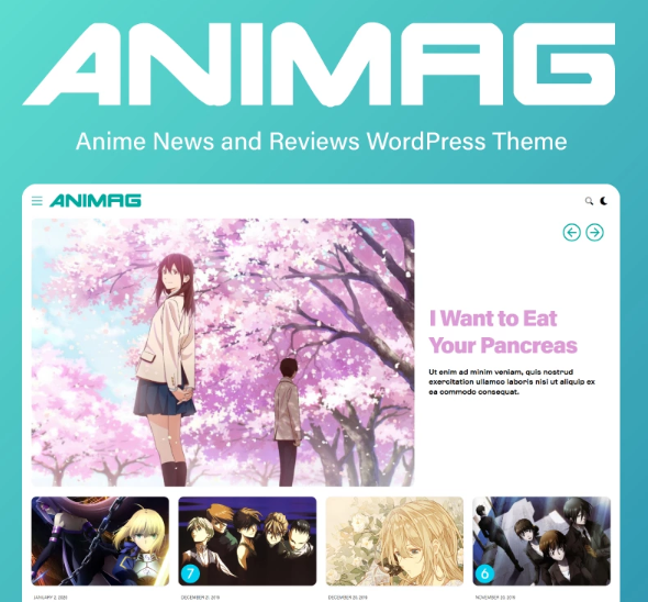ANIMAG - Anime and Manga Magazine WordPress Theme