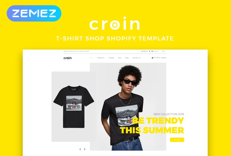 Croin — T-shirt Multipage Clean Shopify Theme