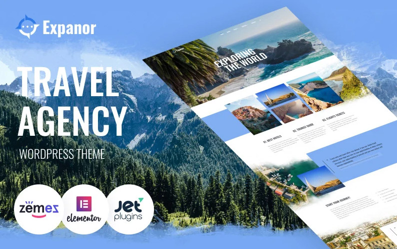 Expanor - Travel Agency Multipurpose Modern Elementor WordPress Theme