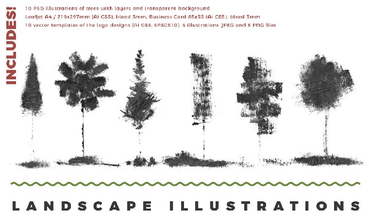 Landscape Identity And Illustrations Illustrations Bundle