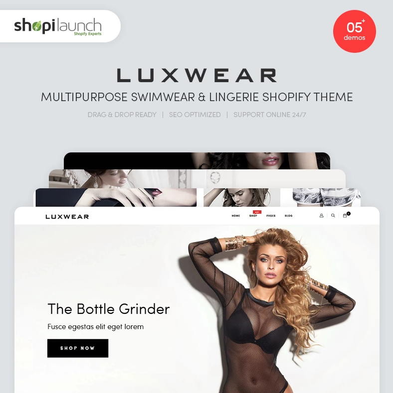 LUXWEAR — Multipurpose Swimwear & Lingerie Shopify Theme