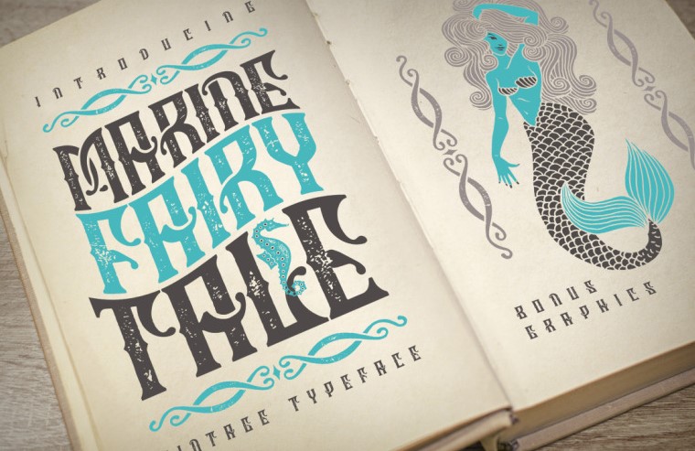 Marine fairytale typeface Font