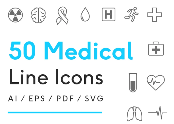 Medical Line Iconset Template