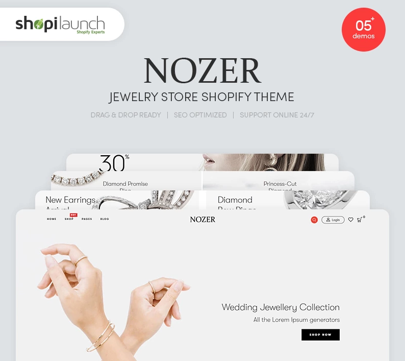 Nozer — Jewelry Store Shopify Theme