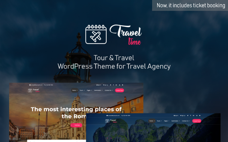 TravelTime - Complete Tour & Travel Agency WordPress Theme