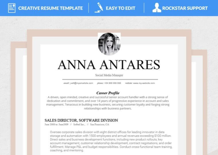 Antares Resume Template