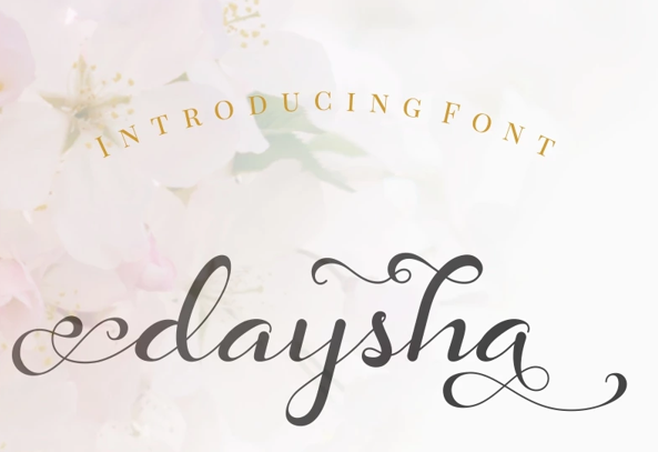 Daysha Wedding Font