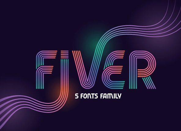 Fiver 5 Family Fonts﻿