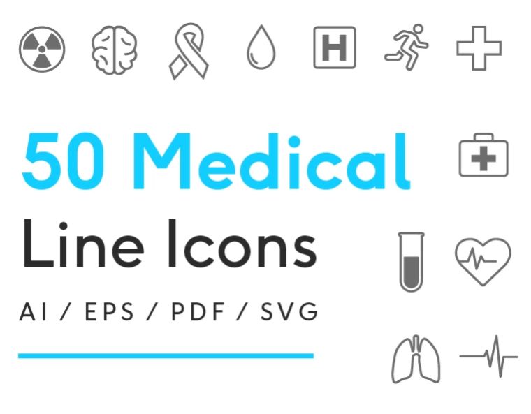 Medical Line Iconset Template