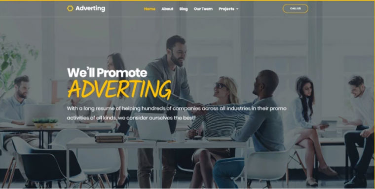 Adverting - Advertising Agency Responsive Elementor WordPress Theme