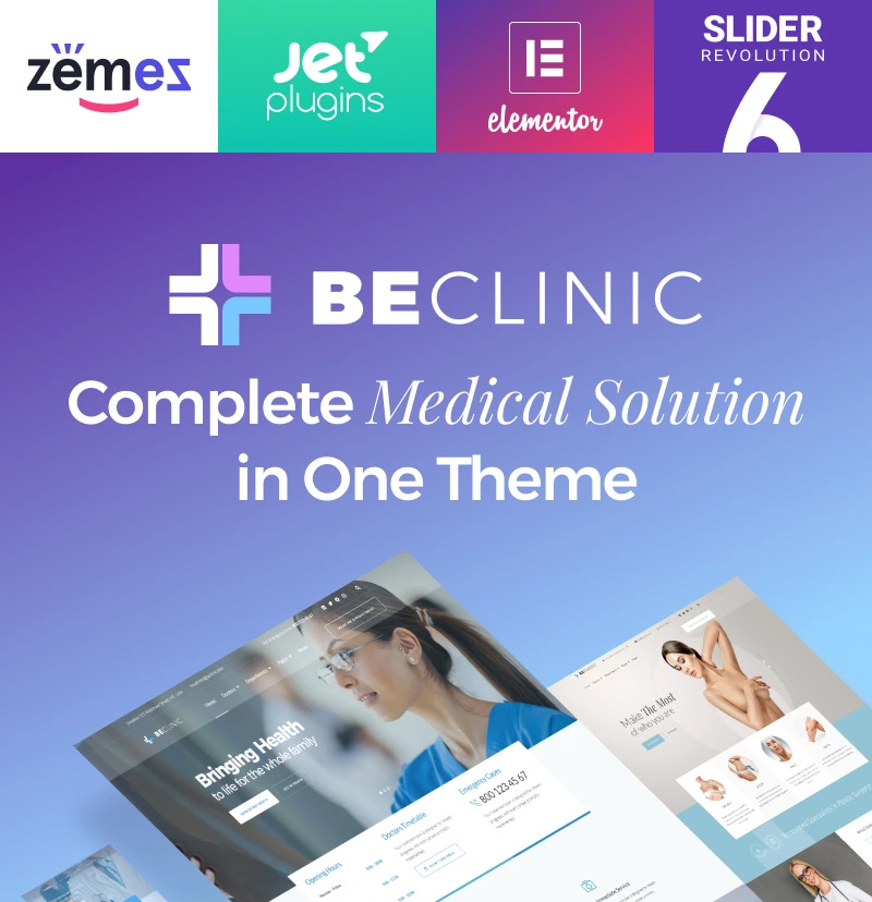 #1 BeClinic - Multipurpose Medical WordPress Theme