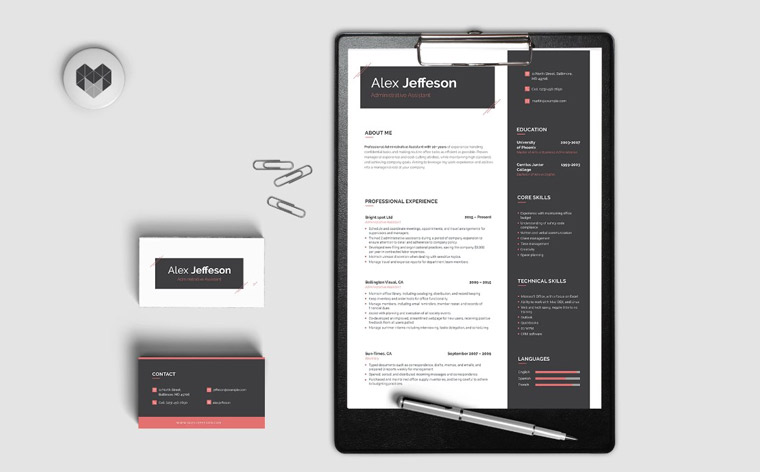 Alex Jefferson - Office Manager Resume Template