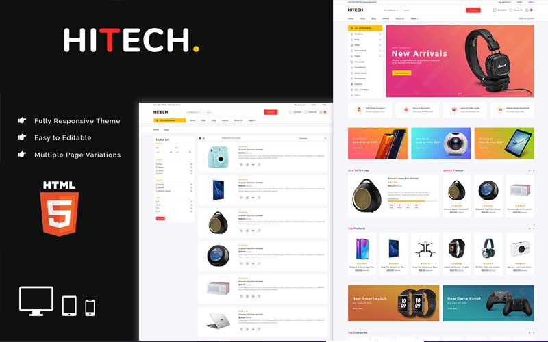 Hitech - HTML5 eCommerce Website Template
