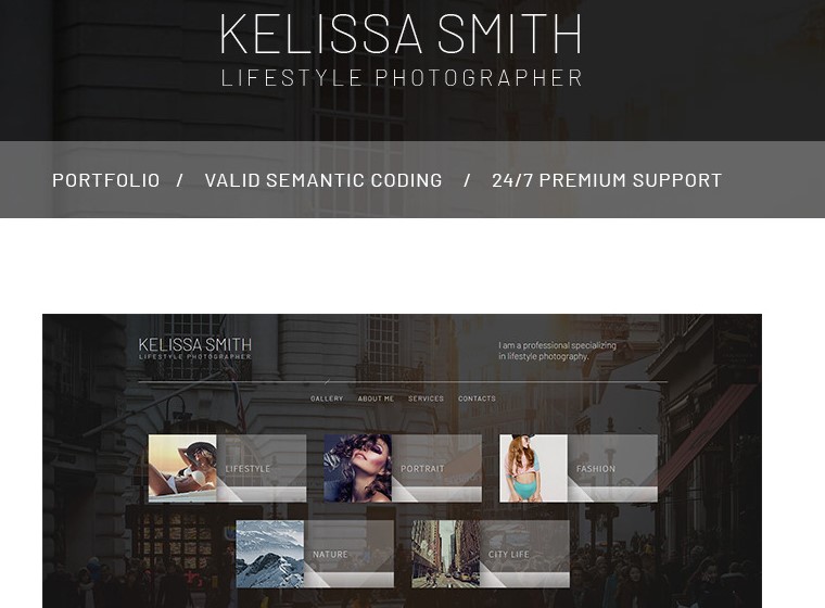 kelissa smith website theme