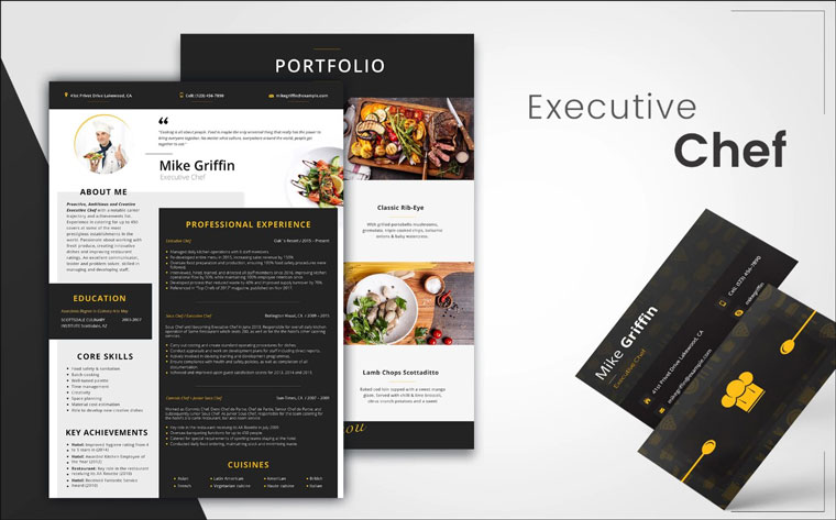 Mike Griffin - Executive Chef Resume Template
