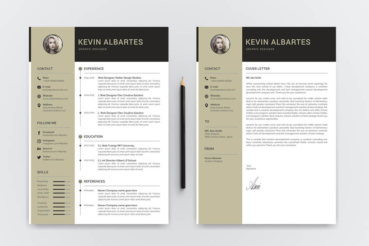 Kevin Albartes Modern Resume Template