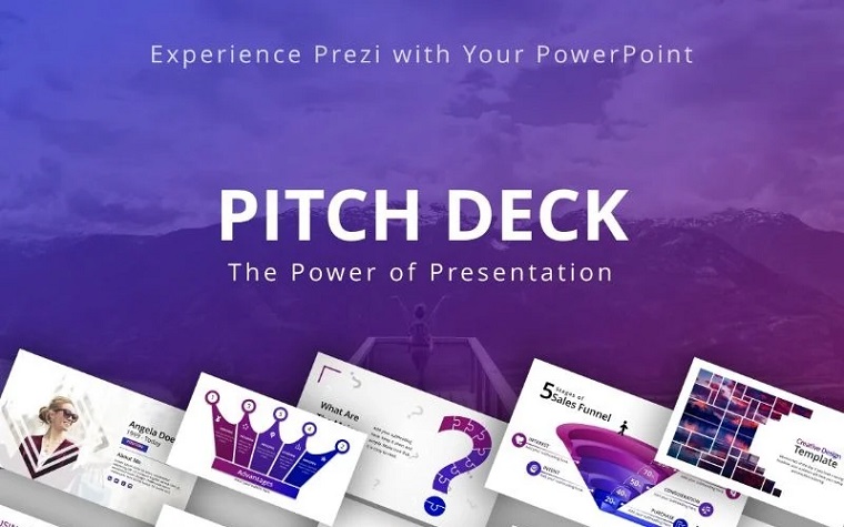 Pitch Deck Blue PowerPoint Template