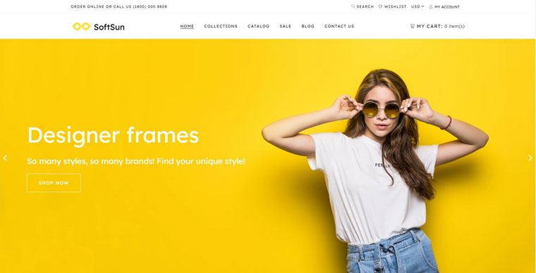 Sunglasses Store Template Shopify Theme