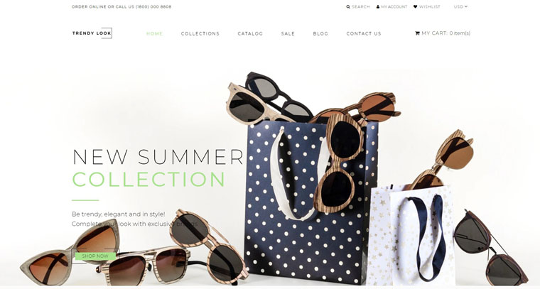 Trendy Look - Eye Glasses eCommerce Modern Shopify Theme