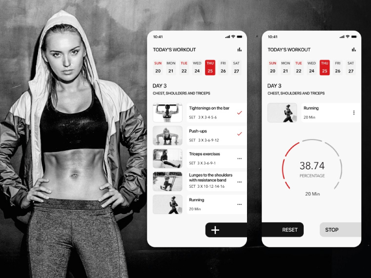 Daily UI Challenge #41 Workout Tracker running list tasks crossfit interface fitness ux ui gym app gym training mobile design app tracker workout sport ios mobile dailyui speedyg0nzalesart
