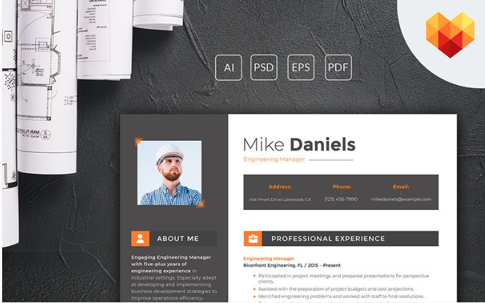 Mike Daniels - Engineering Manager Resume Template